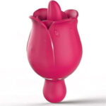 TongueCurve Rose — Mini G-Spot + Licking RealFeel Vibrator
