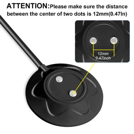 Rose MagDock Noir — Black USB Charging Station, 2.6ft