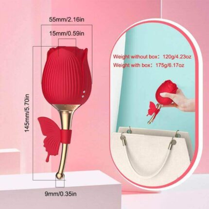 Butterfly Bliss Rose — Dual-Wing External + Internal Pleasure
