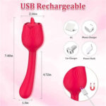 DoraPlus Rose — Licking Clit + G-Spot Silicone Dildo - Image 6