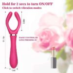 Elda Bend Rose — Posable Couple's Vibrator, Wine Red - Image 4