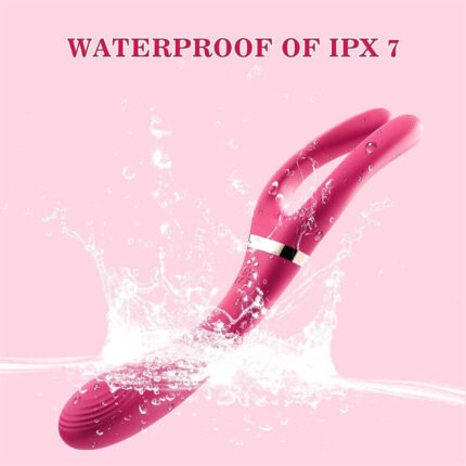 Elda Bend Rose — Posable Couple's Vibrator, Wine Red