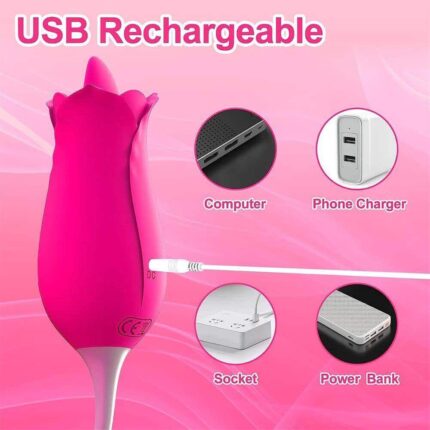 FlowerTongue Pro — Licking + G-Spot Vibrator Combo