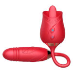 Lick & Thrust Rose — Tongue + G-Spot Dildo Duo - Image 4