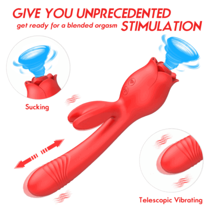 RabbitRose 3-in-1 — Triple Motor Rabbit-Style Vibrator