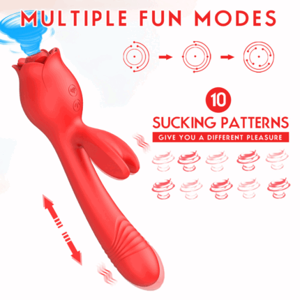 RabbitRose 3-in-1 — Triple Motor Rabbit-Style Vibrator