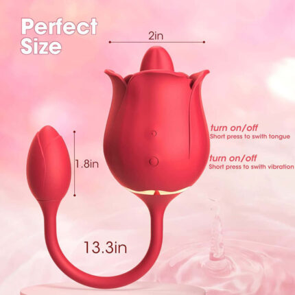 EggLick Rose — Tongue Licker + Remote Egg Vibrator