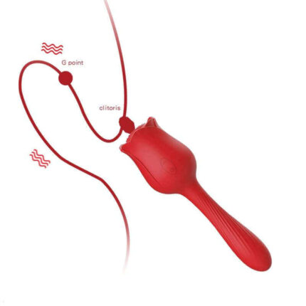 CurveTail Rose — Suction + Curved G-Spot Silicone Extension