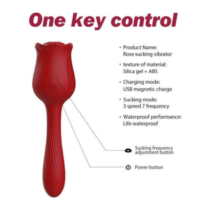 CurveTail Rose — Suction + Curved G-Spot Silicone Extension