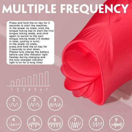 PureTongue Rose — 10-Frequency Precision Licking