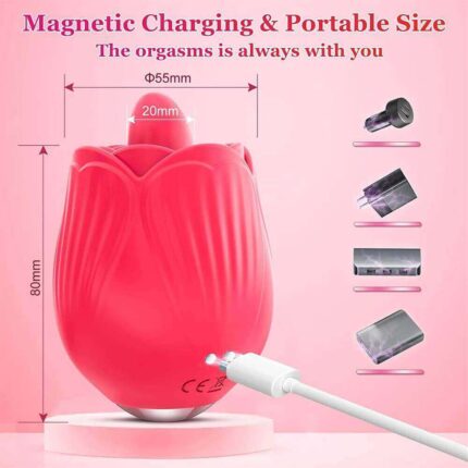 LickVibe Rose — Tongue Licker + Clitoral Vibrator Combo