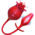 His Rose Duo — Tongue Licking + Vibrating Butt Plug for Men