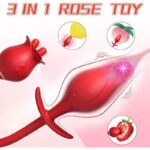 His Rose Duo — Tongue Licking + Vibrating Butt Plug for Men - Image 3