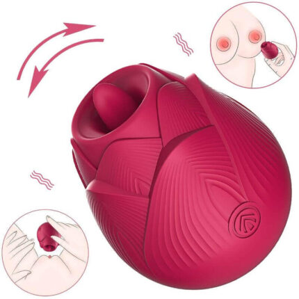 TonguePlus Rose — Licking + Suction Dual Sensation