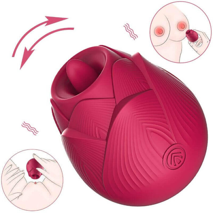 TonguePlus Rose — Licking + Suction Dual Sensation