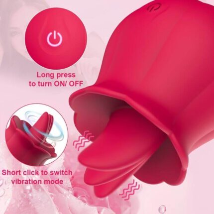 DuoSense Rose — Licking & Vibrating Combo for Her