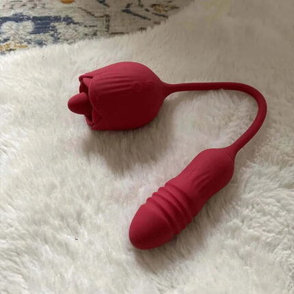 TonguePlug Rose — Licker + Vibrating Butt Plug Combo