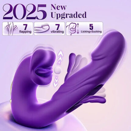 FlutterTongue Rose — Flapping Licker + G-Spot Stimulator