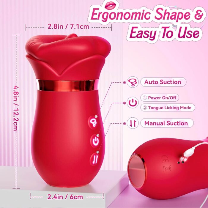5-in-1 App Fusion Rose — Tongue, Suction & Smart Control