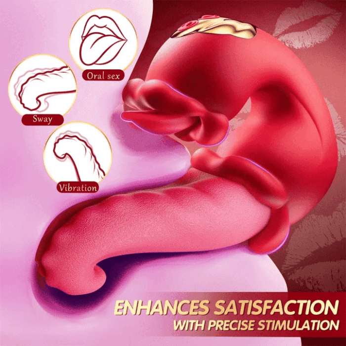 SilkLick Rose — 10-Mode Realistic Tongue Vibrator