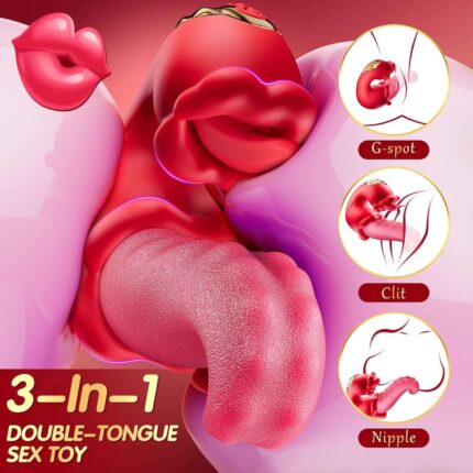 SilkLick Rose — 10-Mode Realistic Tongue Vibrator