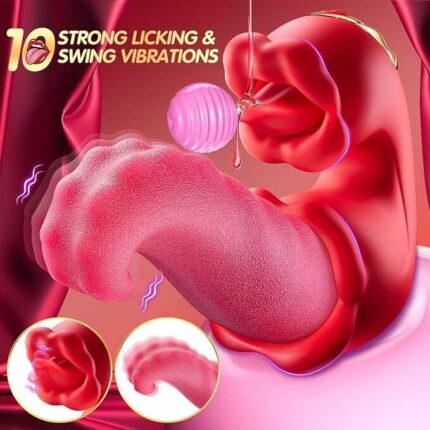 SilkLick Rose — 10-Mode Realistic Tongue Vibrator