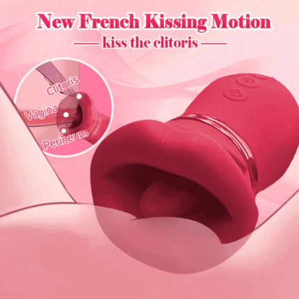 BigMouth Thrust Rose — Tongue Licking + Telescopic Dildo