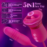 BigMouth Thrust Rose — Tongue Licking + Telescopic Dildo - Image 13