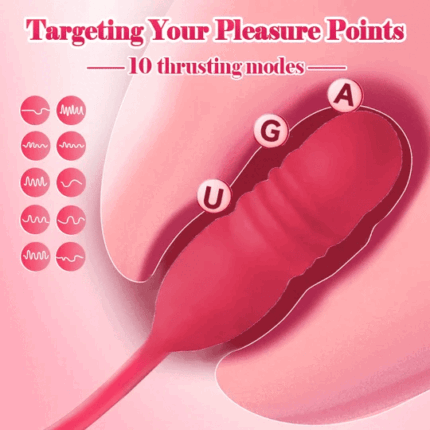 BigMouth Thrust Rose — Tongue Licking + Telescopic Dildo